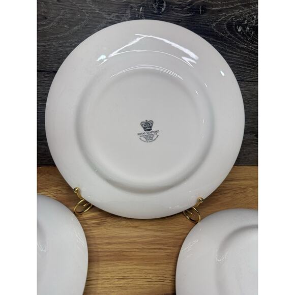 Royal Stafford Asiatic Pheasant Red Fine Earthenware 11” Dinner Plates -5 Pc Set - Picture 10 of 12